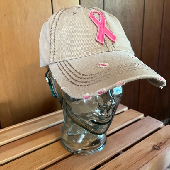 Breast Cancer Awareness Pink Ribbon Cap - Picture 13 of 14